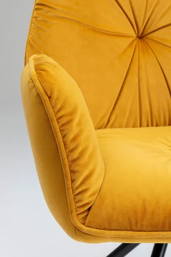 Discount KARE Design Krzesło z podłokietnikami Mila 60x89 cm żółte - KARE