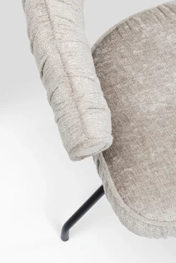 Clearance KARE Design Krzesło z podłokietnikami obrotowe w kolorze szarym nogi czarne 58x78 cm - KARE