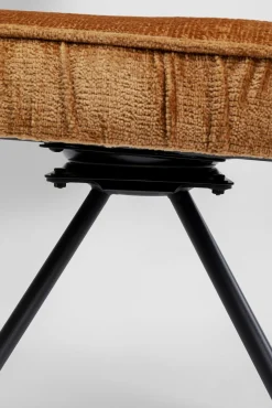 New KARE Design Krzesło z podłokietnikami obrotowe w kolorze brązowym nogi czarne 58x78 cm - KARE