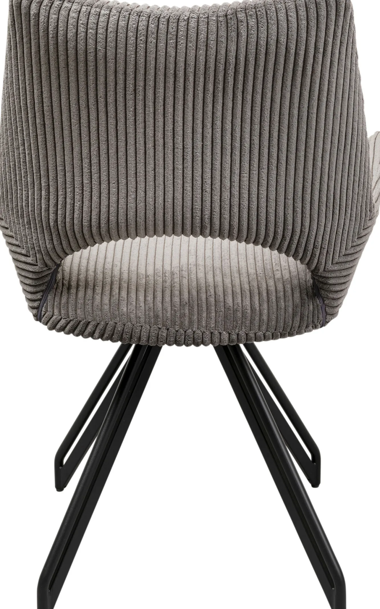 Clearance KARE Design Krzesło z podłokietnikami obrotowe ciemnoszare nogi czarne stalowe 59x86 cm - KARE