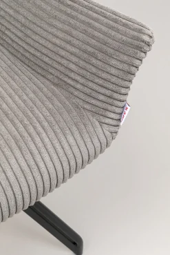 Clearance KARE Design Krzesło z podłokietnikami obrotowe ciemnoszare nogi czarne stalowe 59x86 cm - KARE