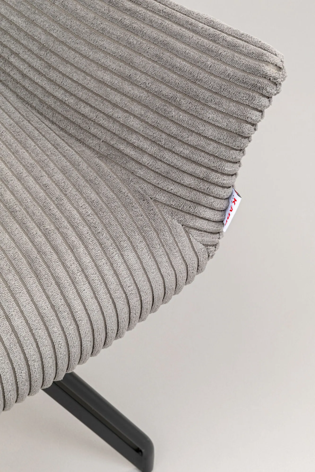 Clearance KARE Design Krzesło z podłokietnikami obrotowe ciemnoszare nogi czarne stalowe 59x86 cm - KARE