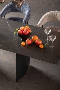 Best KARE Design Krzesło z podłokietnikami obrotowe w kolorze niebieskim nogi czarne 58x78 cm - KARE