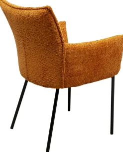 Online KARE Design Krzesło z podłokietnikami pomarańczowe z czarnymi nogami 60x87 cm - KARE