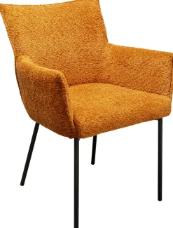 Online KARE Design Krzesło z podłokietnikami pomarańczowe z czarnymi nogami 60x87 cm - KARE