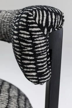 Outlet KARE Design Krzesło z podłokietnikami Paris S&P 58x71 cm czarno-białe - KARE