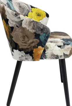 Sale KARE Design Krzesło z podłokietnikami Peony Yellow 56x77 cm - KARE