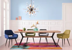 Discount KARE Design Krzesło z podłokietnikami San Francisco 59x82 cm niebieskie - KARE