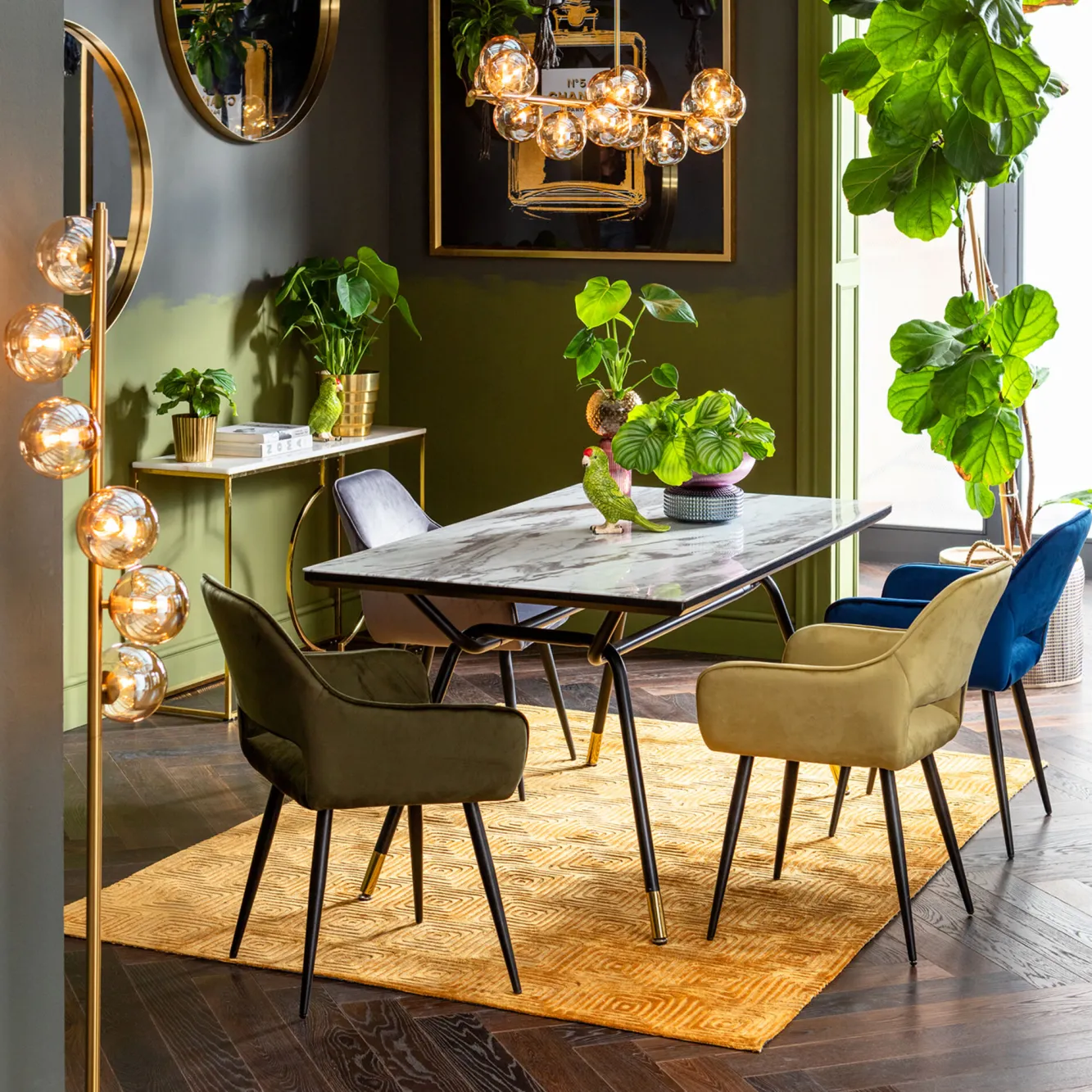 Best KARE Design Krzesło z podłokietnikami San Francisco 59x82 cm ciemnozielone - KARE