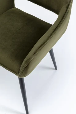 Best KARE Design Krzesło z podłokietnikami San Francisco 59x82 cm ciemnozielone - KARE