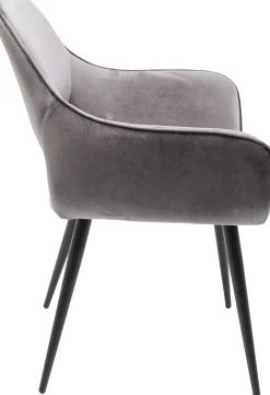 Clearance KARE Design Krzesło z podłokietnikami San Francisco 59x82 cm szare - KARE