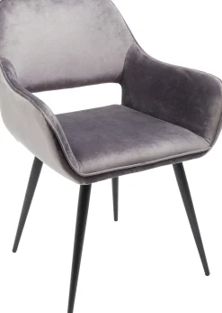 Clearance KARE Design Krzesło z podłokietnikami San Francisco 59x82 cm szare - KARE