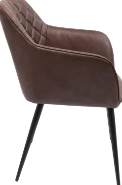 New KARE Design Krzesło z podłokietnikami San Remo 59x79 cm brązowe ekoskóra - KARE