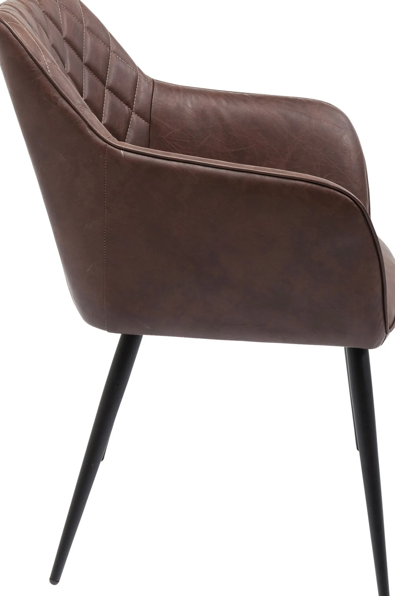 New KARE Design Krzesło z podłokietnikami San Remo 59x79 cm brązowe ekoskóra - KARE