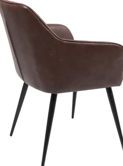New KARE Design Krzesło z podłokietnikami San Remo 59x79 cm brązowe ekoskóra - KARE