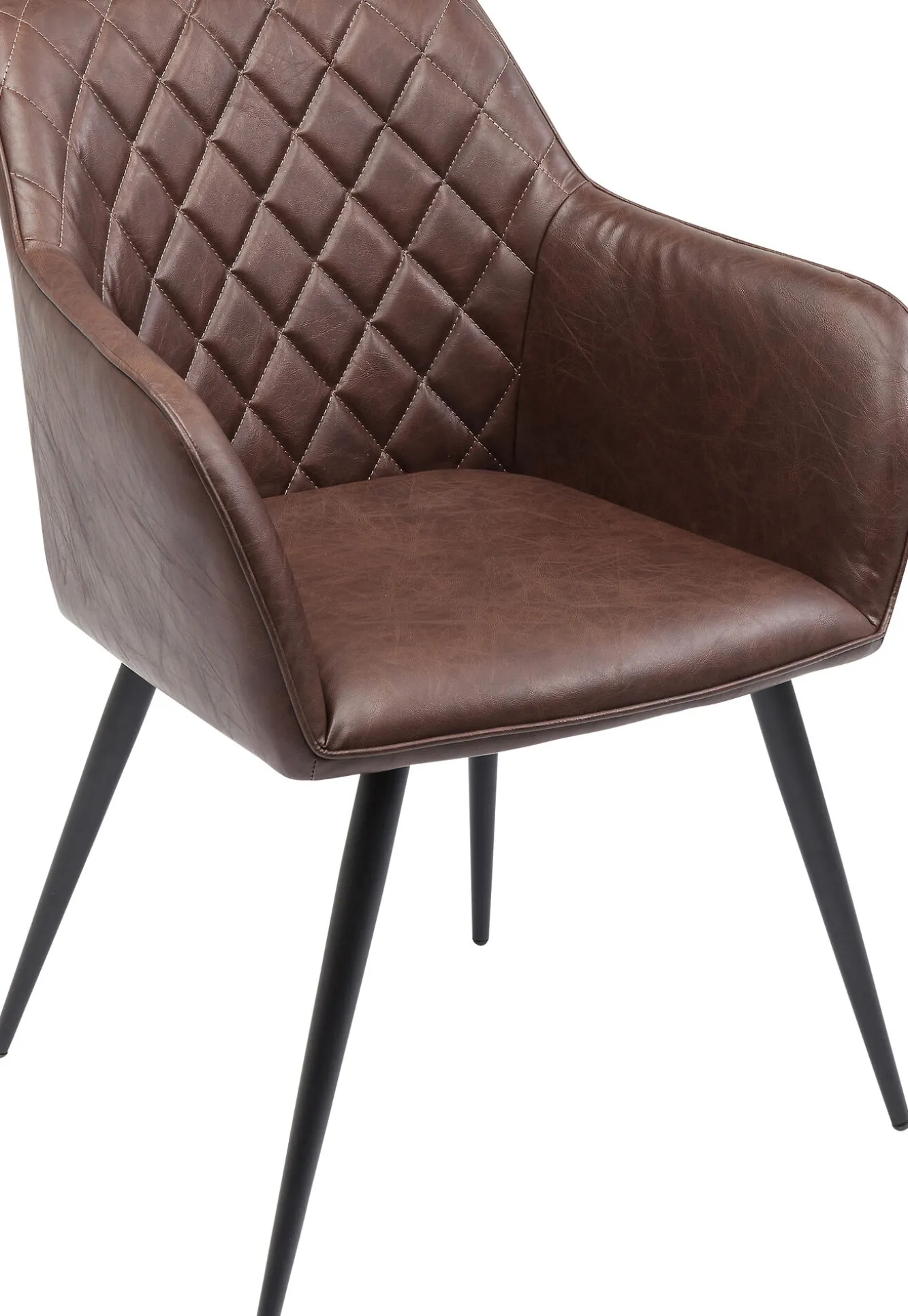 New KARE Design Krzesło z podłokietnikami San Remo 59x79 cm brązowe ekoskóra - KARE