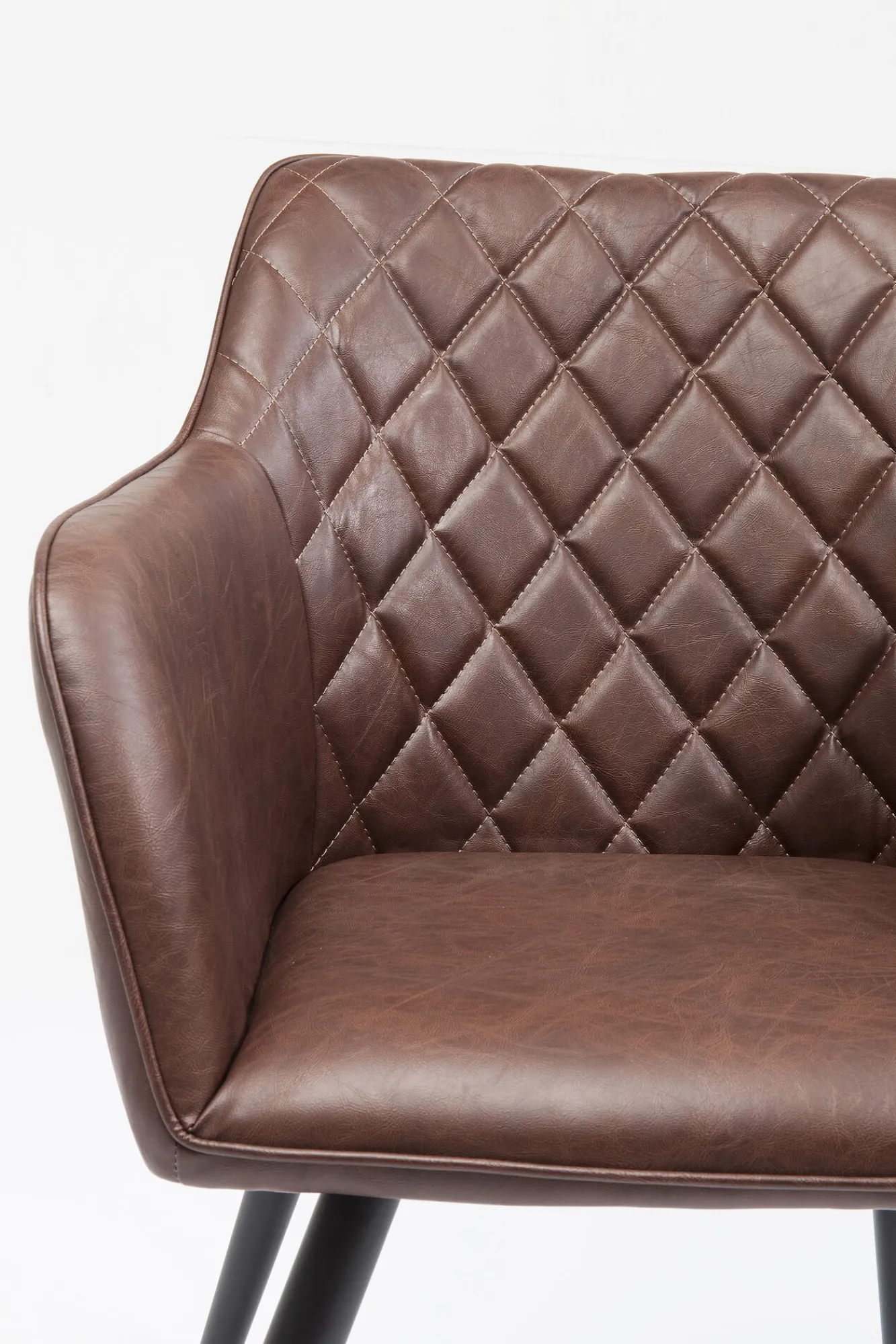 New KARE Design Krzesło z podłokietnikami San Remo 59x79 cm brązowe ekoskóra - KARE