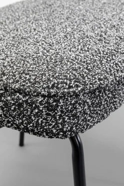 Fashion KARE Design Krzesło z podłokietnikami szara tkanina melanżowa nogi czarne 58x80 cm - KARE