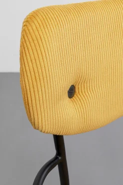 Best KARE Design Krzesło z podłokietnikami żółte z czarną stalową ramą 59x82 cm - KARE