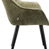Best KARE Design Krzesło z podłokietnikami tkanina zielona melanżowa 65x82 cm - KARE