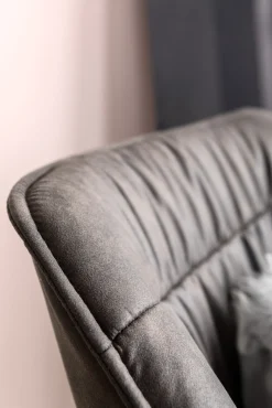 Outlet KARE Design Krzesło z podłokietnikami Thelma 65x82 cm szare ekoskóra - KARE