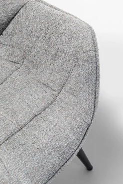 Fashion KARE Design Krzesło z podłokietnikami tkanina szara melanżowa 65x82 cm - KARE