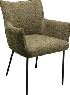 Discount KARE Design Krzesło z podłokietnikami zielone z czarnymi nogami 60x87 cm - KARE