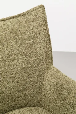 Discount KARE Design Krzesło z podłokietnikami zielone z czarnymi nogami 60x87 cm - KARE