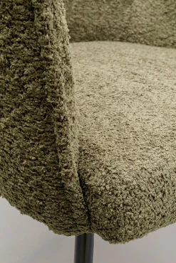 Discount KARE Design Krzesło z podłokietnikami zielone z czarnymi nogami 60x87 cm - KARE