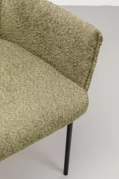 Discount KARE Design Krzesło z podłokietnikami zielone z czarnymi nogami 60x87 cm - KARE