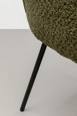 Discount KARE Design Krzesło z podłokietnikami zielone z czarnymi nogami 60x87 cm - KARE