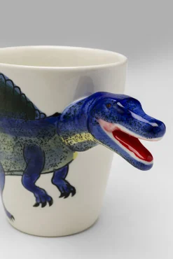 New KARE Design Kubek z porcelany biało-niebieski dinozaur spinozaur 390 ml - KARE