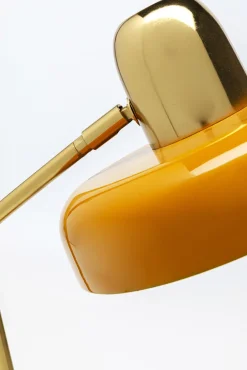 Best KARE Design Lampa biurkowa stalowa złota z pomarańczowym kloszem 56 cm - KARE