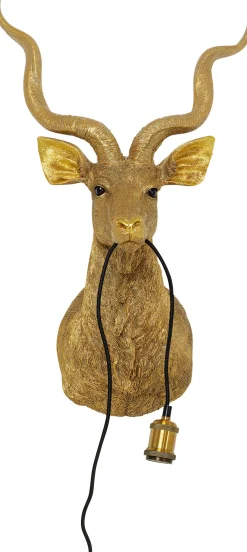 Outlet KARE Design Lampa ścienna Animal Goat 45x74 cm złota - KARE