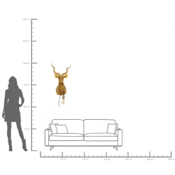Outlet KARE Design Lampa ścienna Animal Goat 45x74 cm złota - KARE
