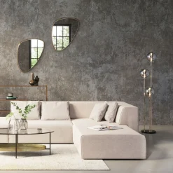 Hot KARE Design Lampa podłogowa Al Capone Tre 37x176 cm złota klosze przydymione - KARE