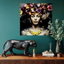 Clearance KARE Design Lampa podłogowa Animal Bagheera 85x40 cm czarna - KARE