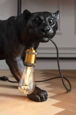 Clearance KARE Design Lampa podłogowa Animal Bagheera 85x40 cm czarna - KARE