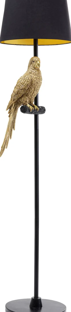 Best KARE Design Lampa podłogowa Animal Parrot Ø40x176 cm czarno-złota - KARE