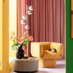 Online KARE Design Lampa podłogowa Calotta Chrome 40x200 cm srebrna - KARE