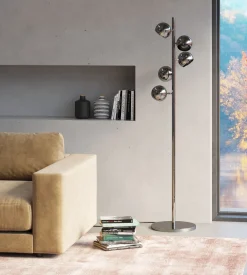 Online KARE Design Lampa podłogowa Calotta Chrome 40x200 cm srebrna - KARE