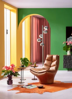 Online KARE Design Lampa podłogowa Calotta Chrome 40x200 cm srebrna - KARE