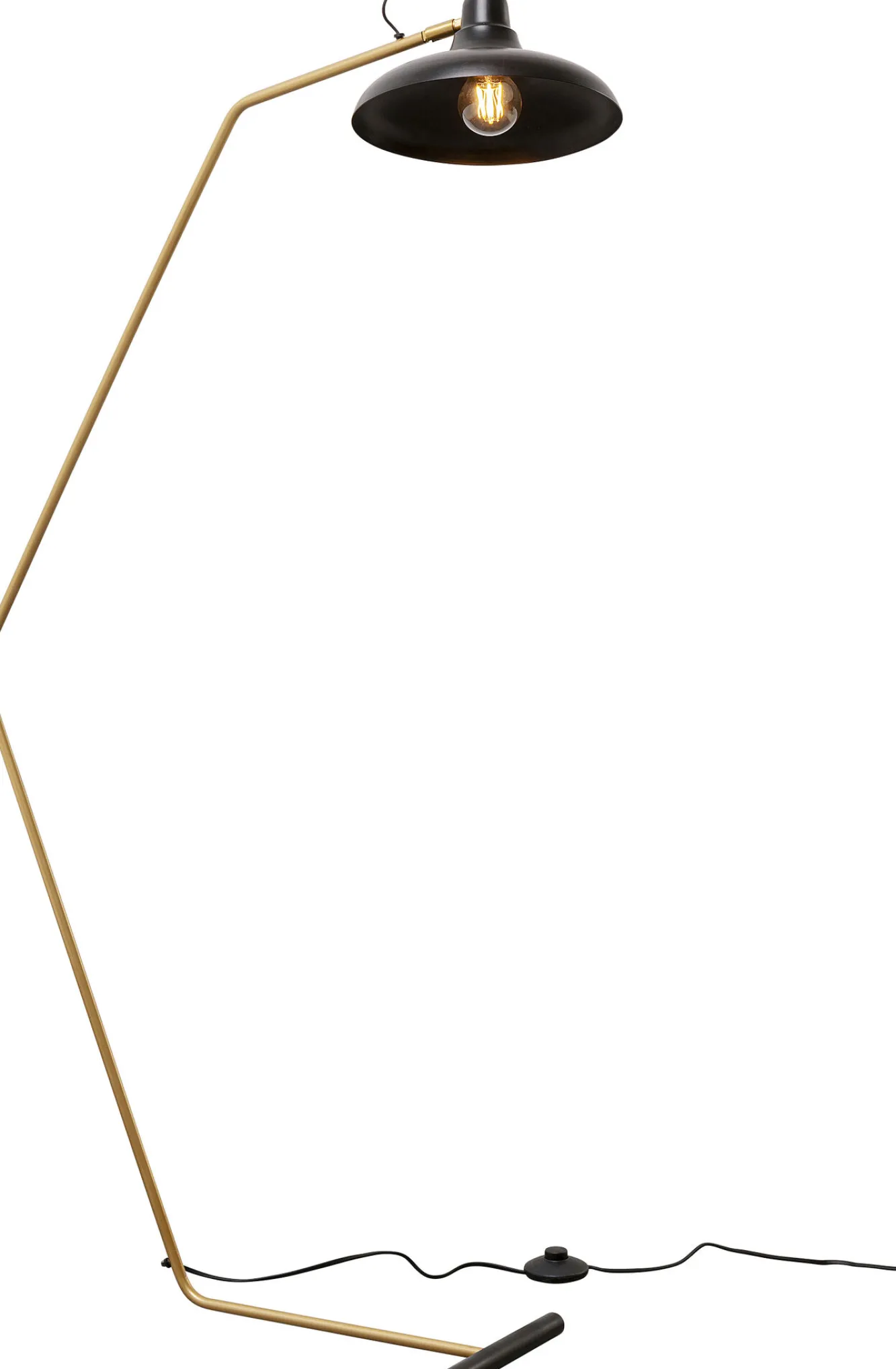 Hot KARE Design Lampa podłogowa czarno-złota stalowa 130 cm - KARE