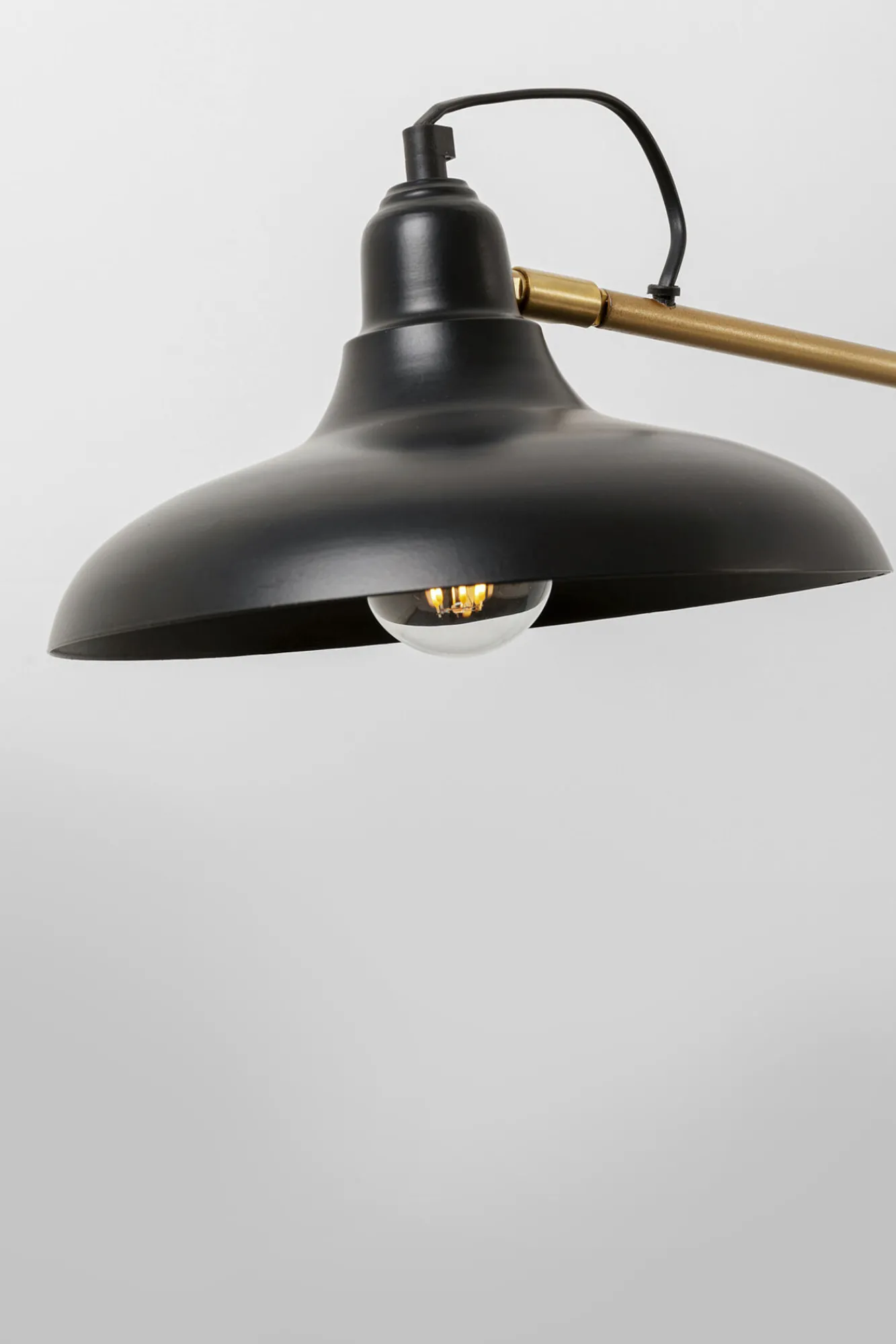 Hot KARE Design Lampa podłogowa czarno-złota stalowa 130 cm - KARE