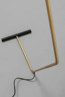 Hot KARE Design Lampa podłogowa czarno-złota stalowa 130 cm - KARE