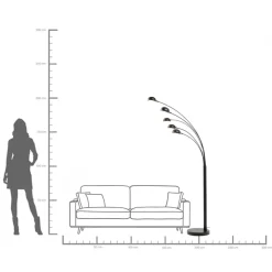 Clearance KARE Design Lampa podłogowa Five Fingers 86x201 cm czarna - KARE