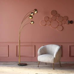 Hot KARE Design Lampa podłogowa Five Fingers 100x220 cm mosiężna - KARE