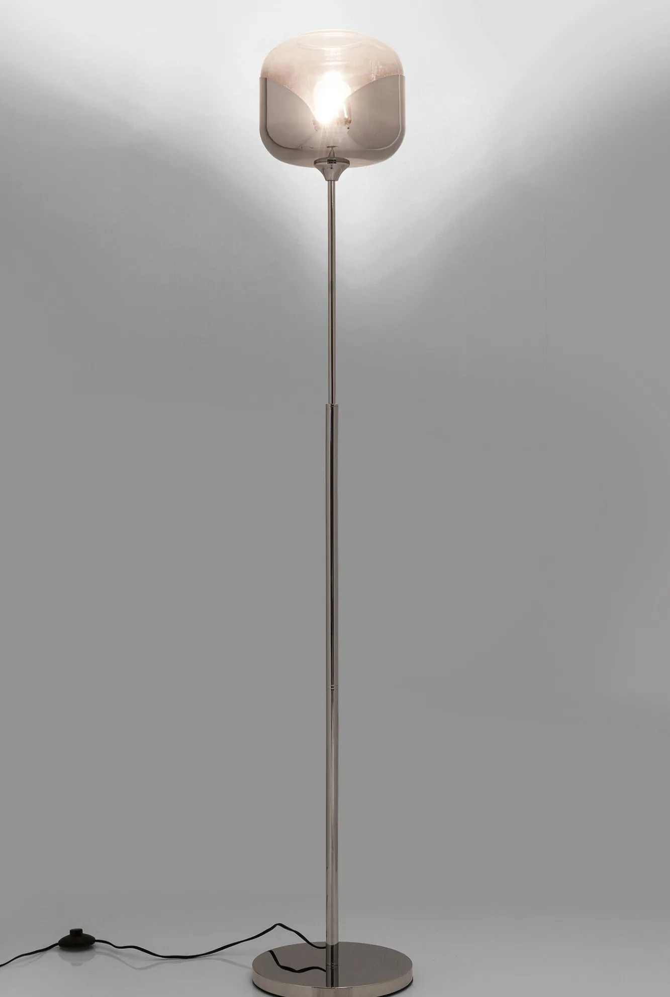 Outlet KARE Design Lampa podłogowa Goblet 25x160 cm srebrna - KARE