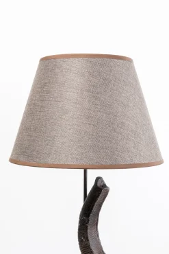 Outlet KARE Design Lampa podłogowa motyw zwierzęcy słoń 154 cm abażur beżowy lniany - KARE