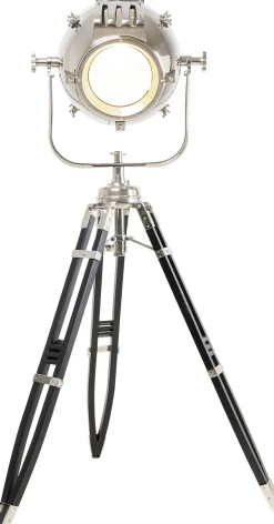 Best KARE Design Lampa podłogowa Movie 230 cm trójnóg drewno mango i aluminium - KARE